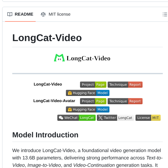 Meituan Longcat Longcat Video screenshot