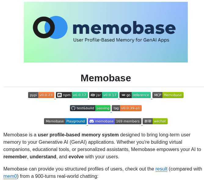Memodb Io Memobase screenshot