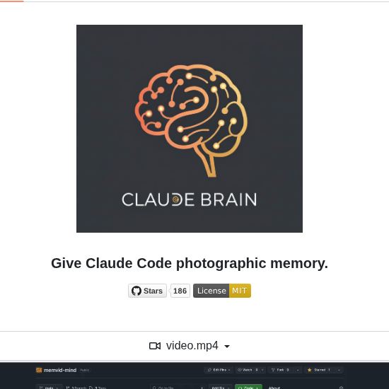 Memvid Claude Brain screenshot