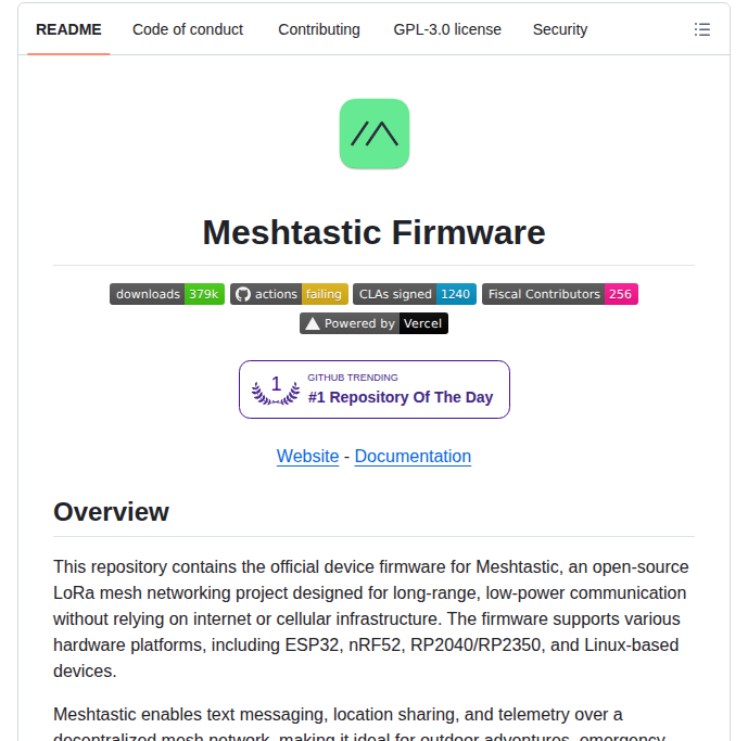 Meshtastic Firmware screenshot