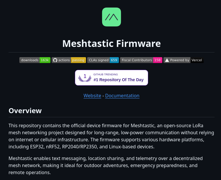 Meshtastic Firmware screenshot