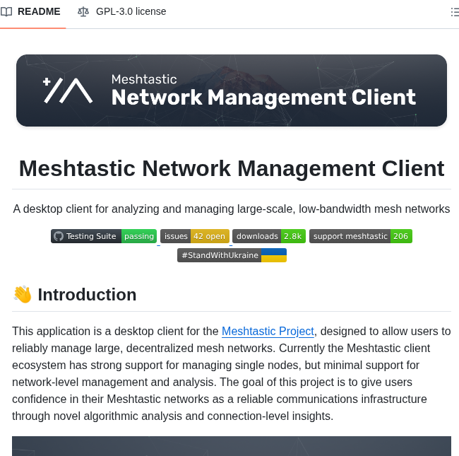Meshtastic Network Management Client screenshot