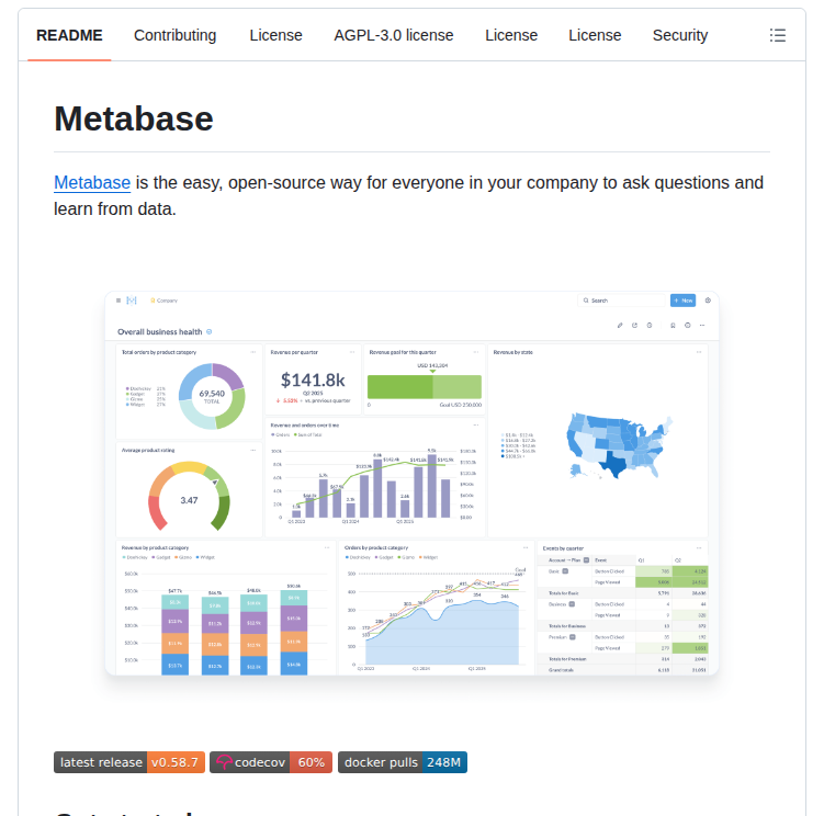 Metabase Metabase screenshot
