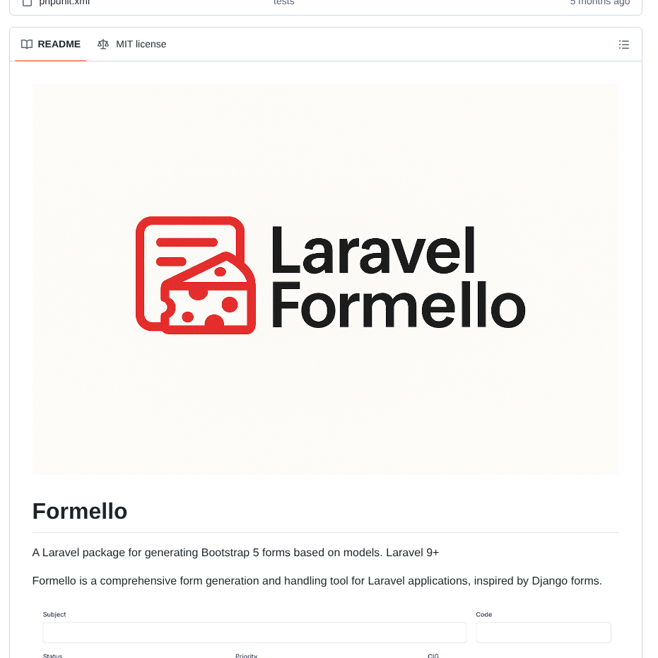 Metalogico Laravel Formello screenshot
