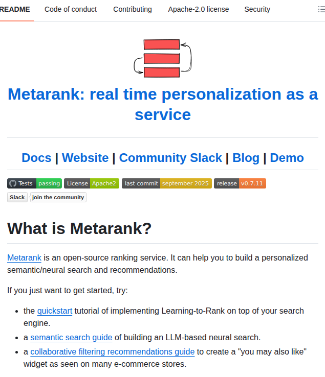 Metarank Metarank screenshot