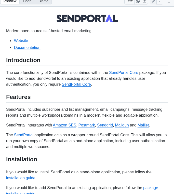 Mettle Sendportal screenshot
