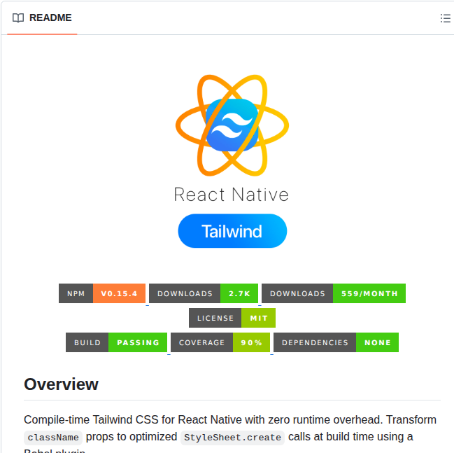 Mgcrea React Native Tailwind screenshot