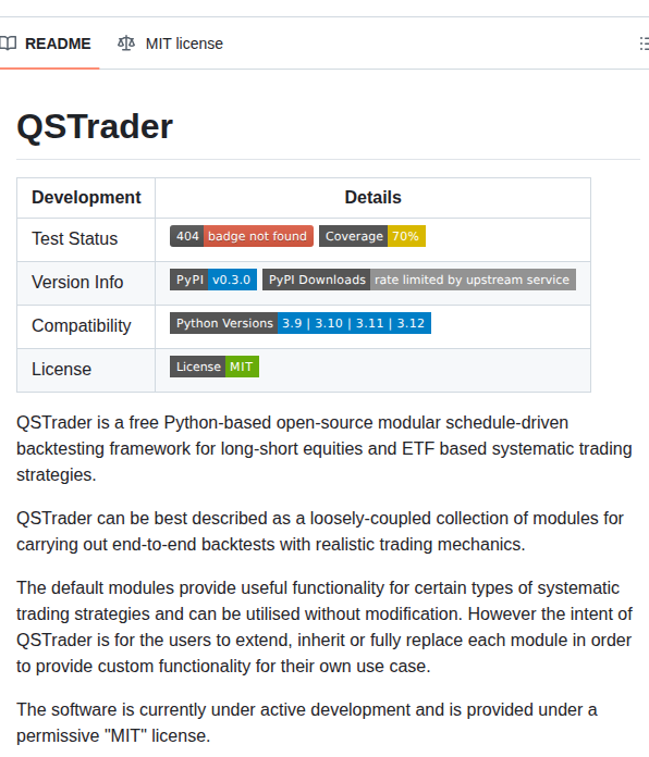 Mhallsmoore Qstrader screenshot