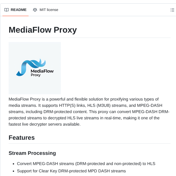 Mhdzumair Mediaflow Proxy screenshot