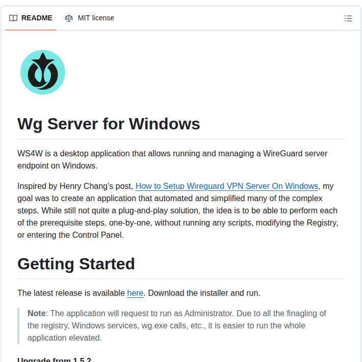Micahmo Wgserverforwindows screenshot