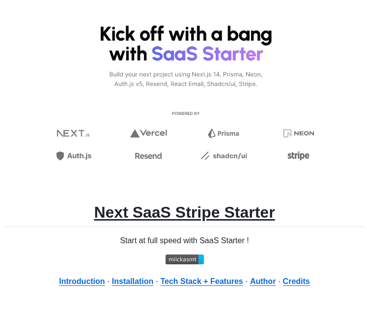 Mickasmt Next Saas Stripe Starter screenshot
