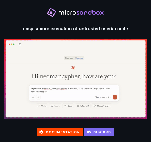 Microsandbox Microsandbox screenshot