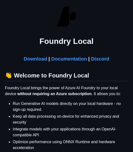 Microsoft Foundry Local screenshot