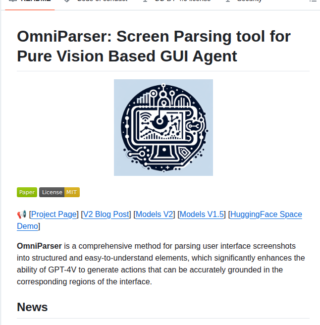 Microsoft Omniparser screenshot