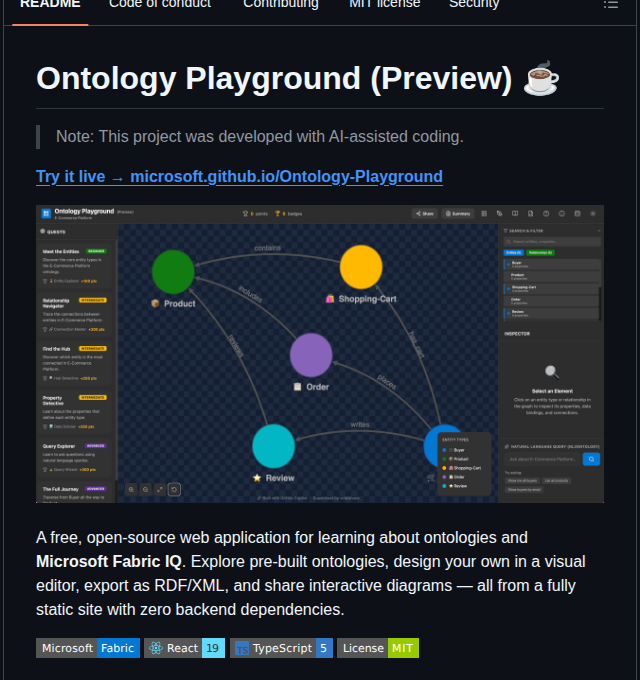 Microsoft Ontology Playground screenshot