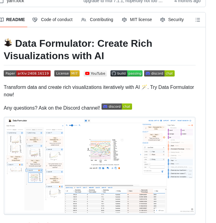 Microsoft Data Formulator screenshot
