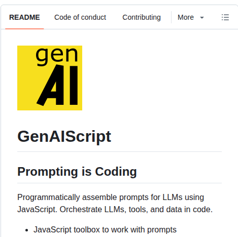 Microsoft Genaiscript screenshot