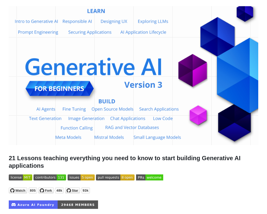 Microsoft Generative Ai For Beginners screenshot