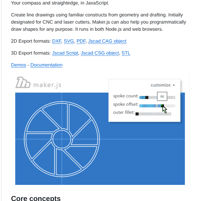 Microsoft Maker.js screenshot