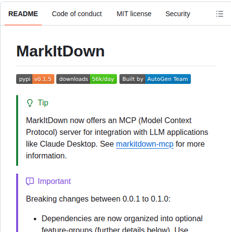 Microsoft Markitdown screenshot
