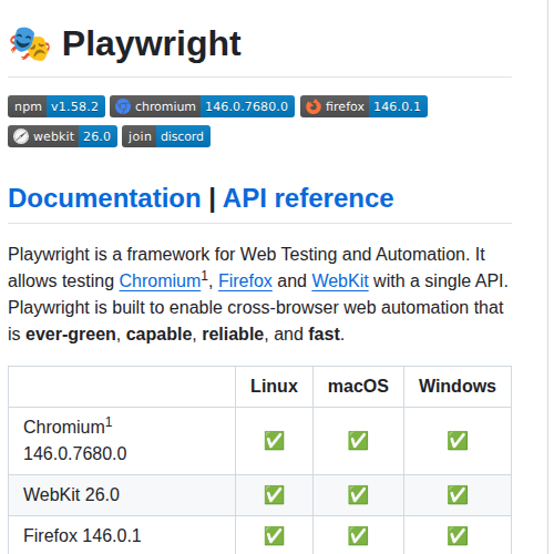 Microsoft Playwright screenshot