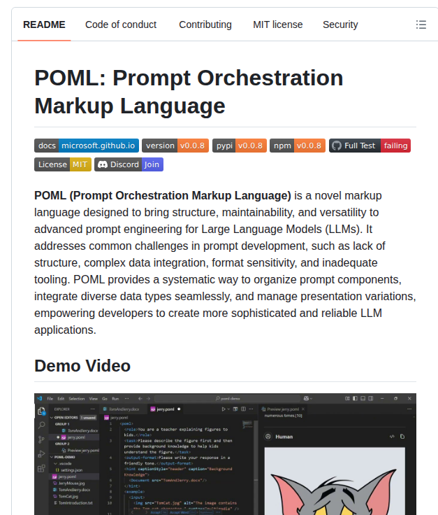 Microsoft Poml screenshot