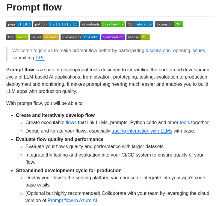 Microsoft Promptflow screenshot