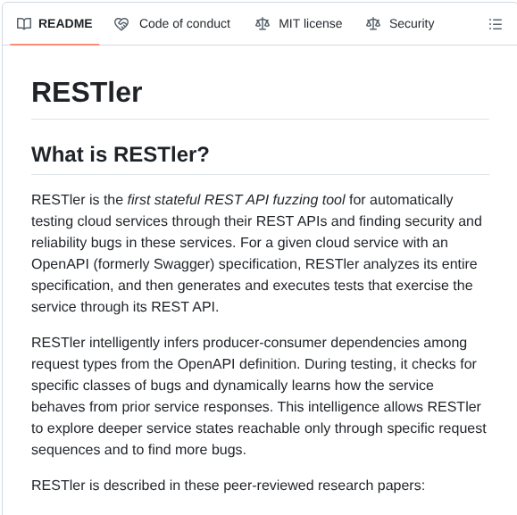 Microsoft Restler Fuzzer screenshot