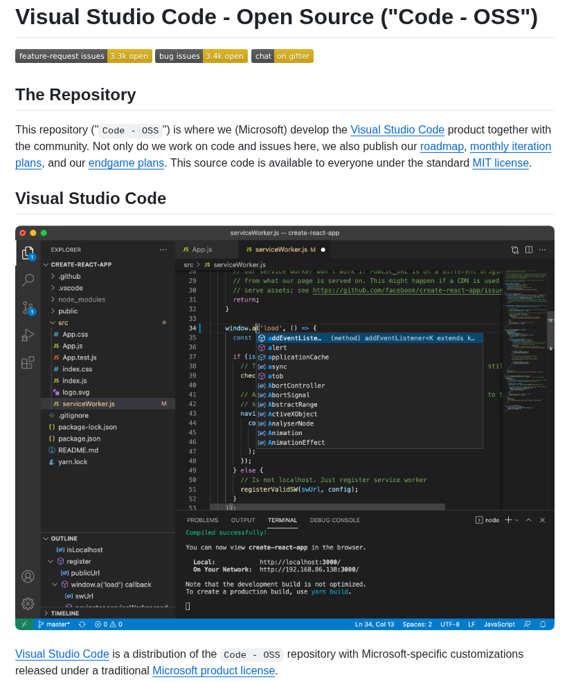 Microsoft Vscode screenshot
