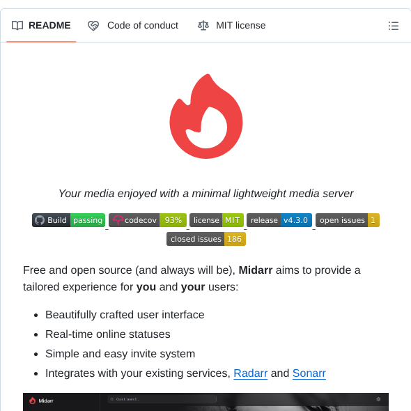 Midarrlabs Midarr Server screenshot