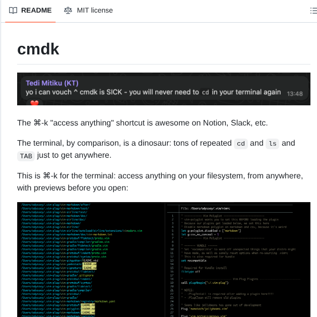 Mieubrisse Cmdk screenshot