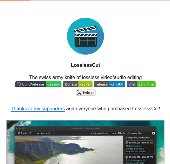 Mifi Lossless Cut screenshot