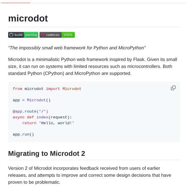 Miguelgrinberg Microdot screenshot