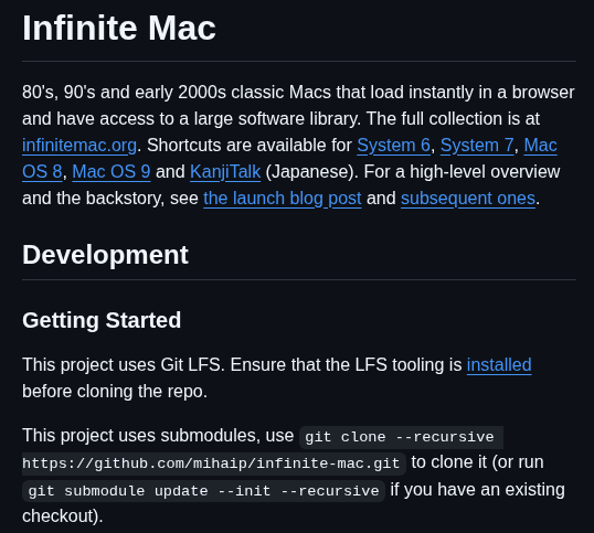 Mihaip Infinite Mac screenshot