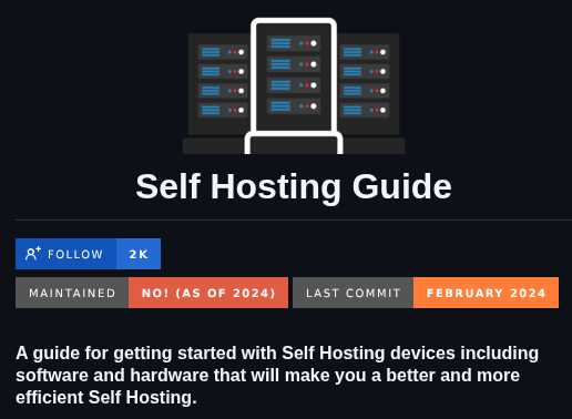 Mikeroyal Self Hosting Guide screenshot