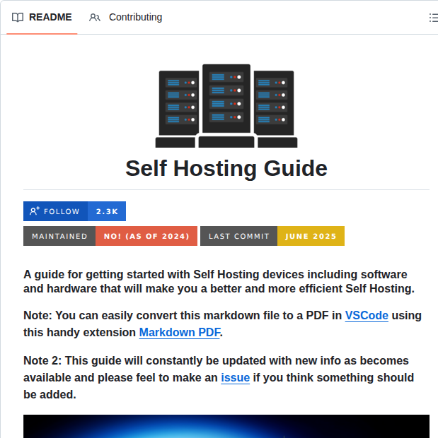 Mikeroyal Self Hosting Guide screenshot