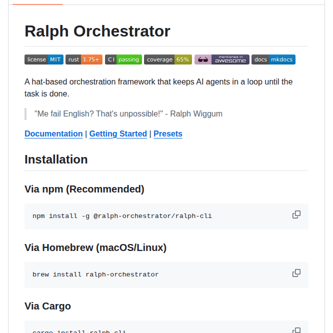 Mikeyobrien Ralph Orchestrator screenshot