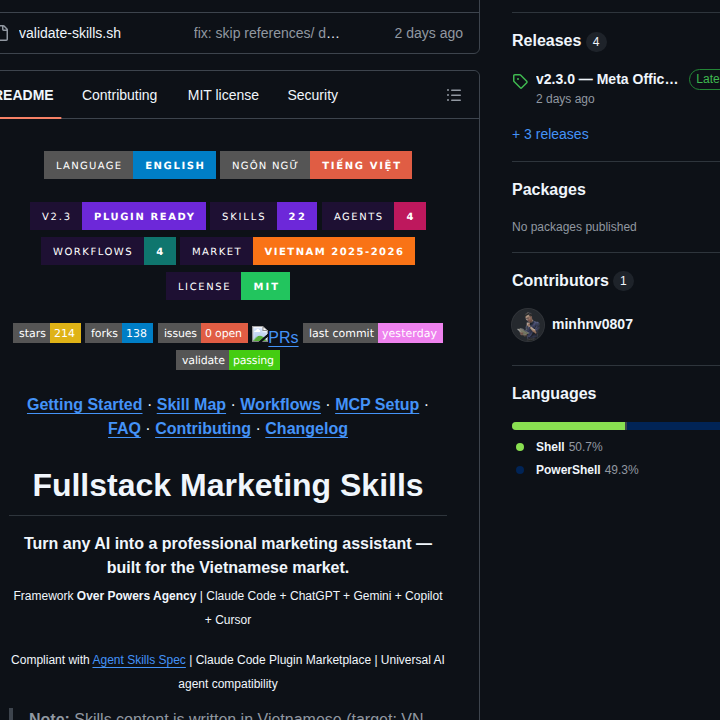 Minhnv0807 Fullstack Mkt Skills screenshot