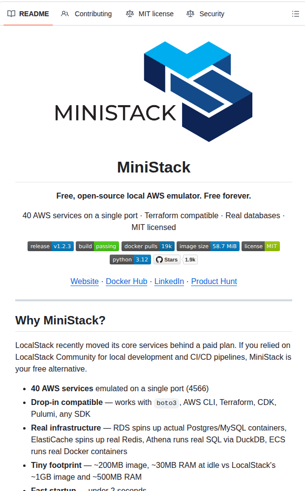 Ministackorg Ministack screenshot