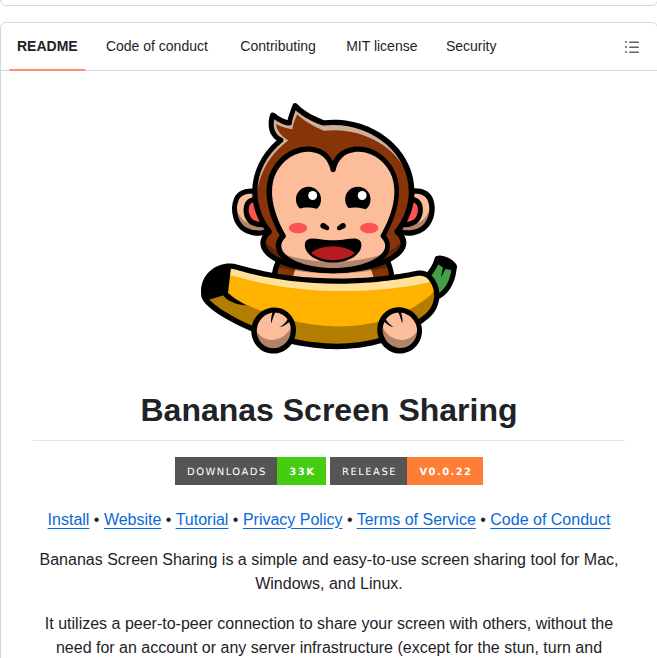 Mistweaverco Bananas screenshot