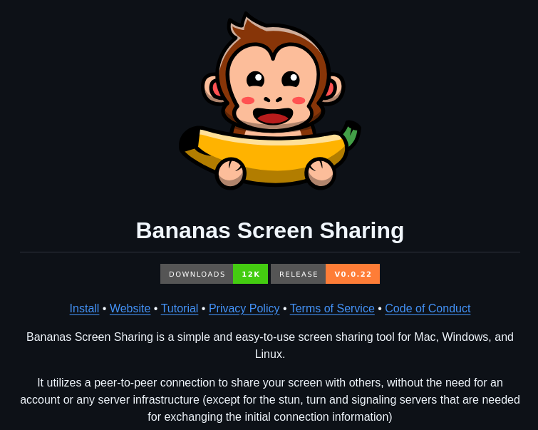 Mistweaverco Bananas screenshot