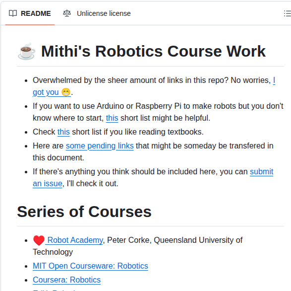 Mithi Robotics Coursework screenshot