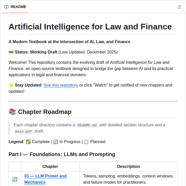 Mjbommar Ai Law Finance Book screenshot