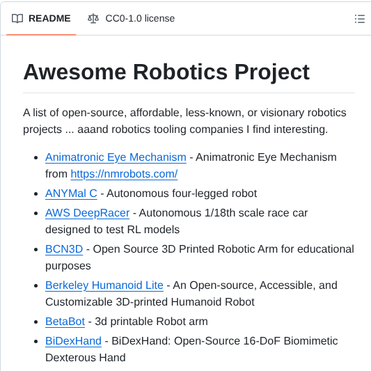 Mjyc Awesome Robotics Projects screenshot