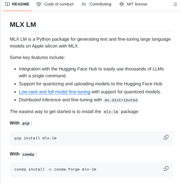 Ml Explore Mlx Lm screenshot