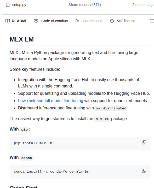 Ml Explore Mlx Lm screenshot