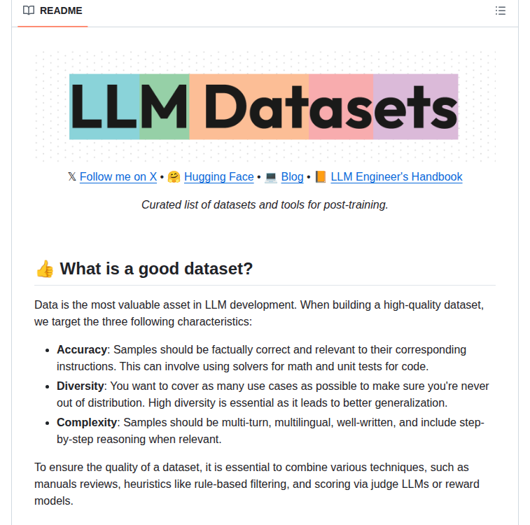Mlabonne Llm Datasets screenshot