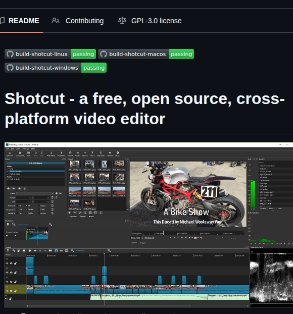 Mltframework Shotcut screenshot