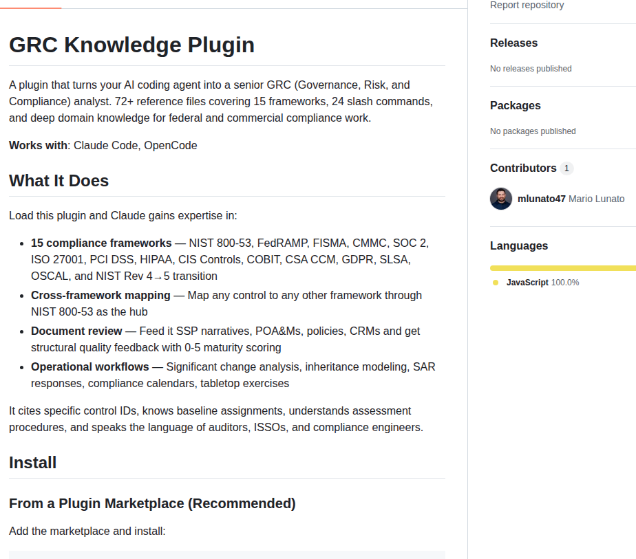 Mlunato47 Claude Grc Plugin screenshot