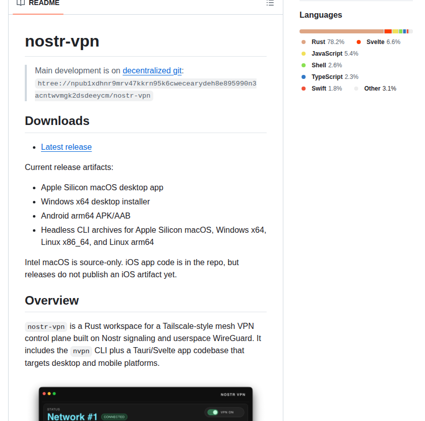 Mmalmi Nostr Vpn screenshot